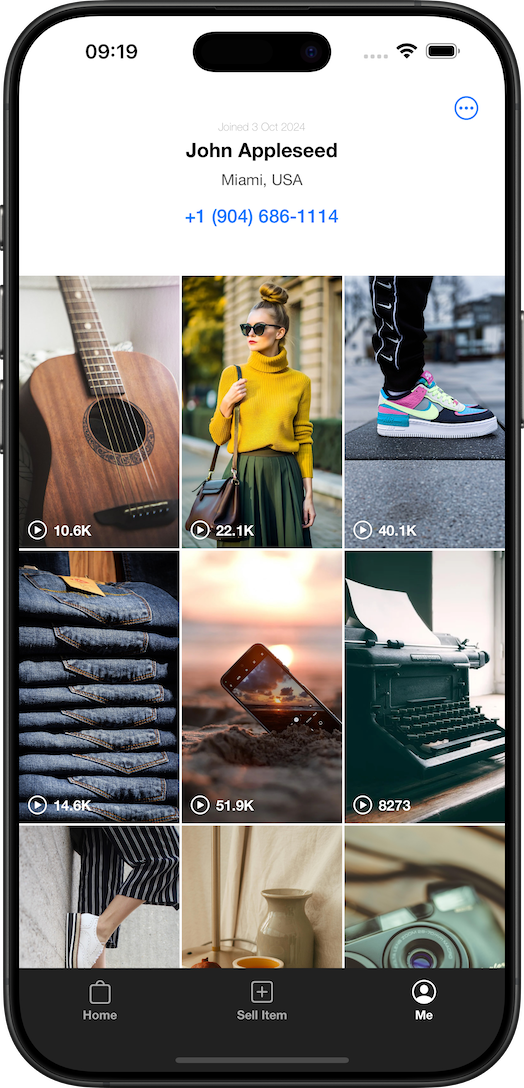Screenshot of the VidBay app
